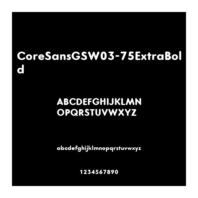 CoreSansGSW03-75ExtraBold