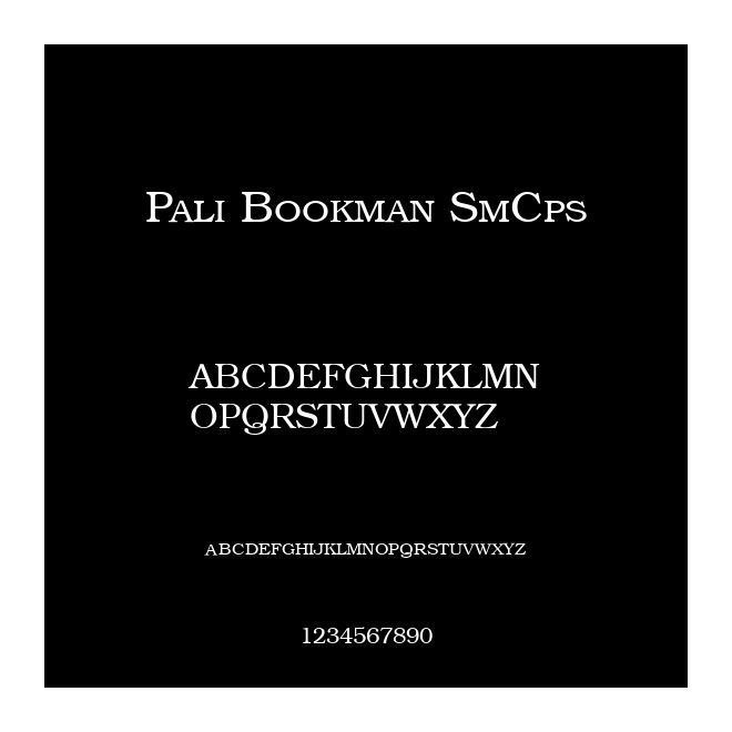 Pali Bookman SmCps