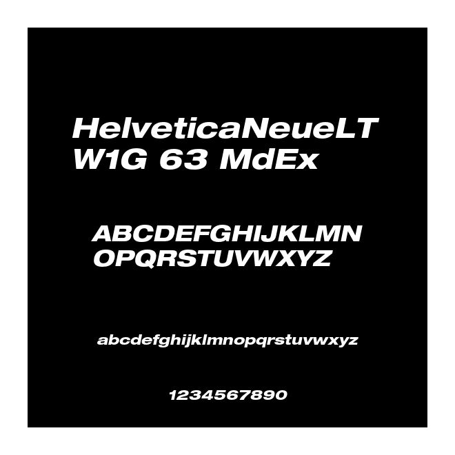 HelveticaNeueLT W1G 63 MdEx