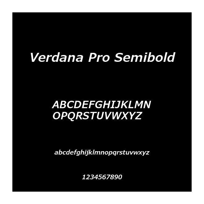 Verdana Pro Semibold