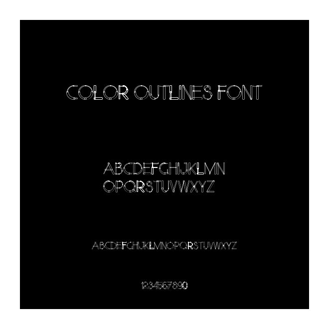 Color OutLines Font
