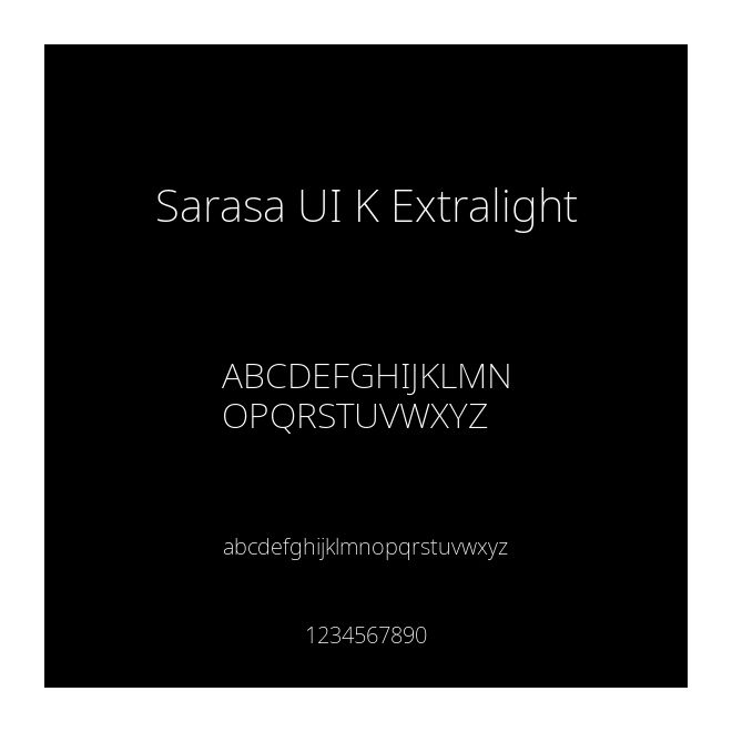Sarasa UI K Extralight