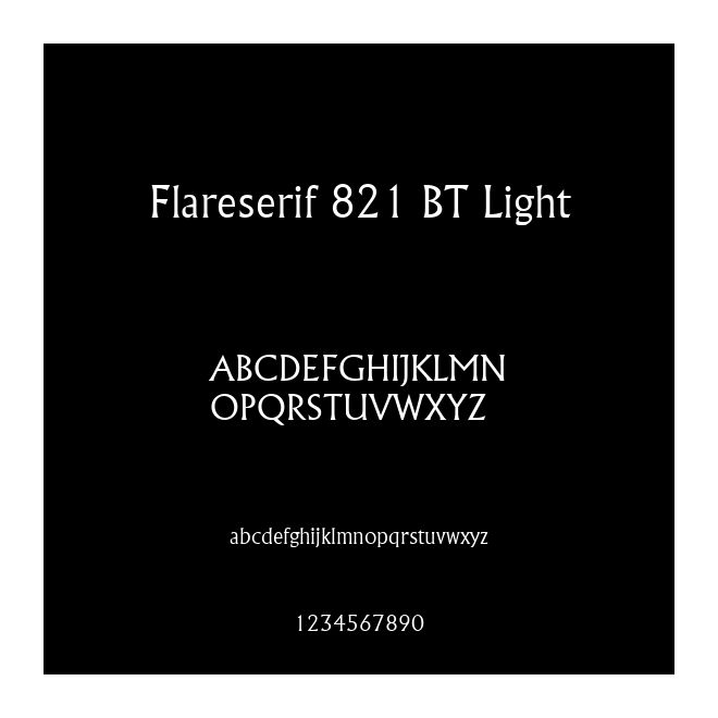 Flareserif 821 BT Light