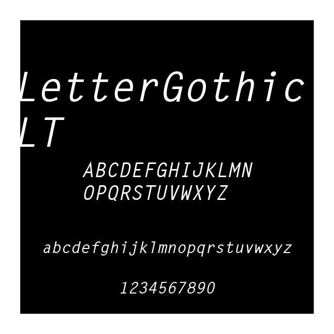 LetterGothic LT