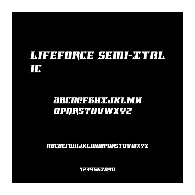 Lifeforce Semi-Italic
