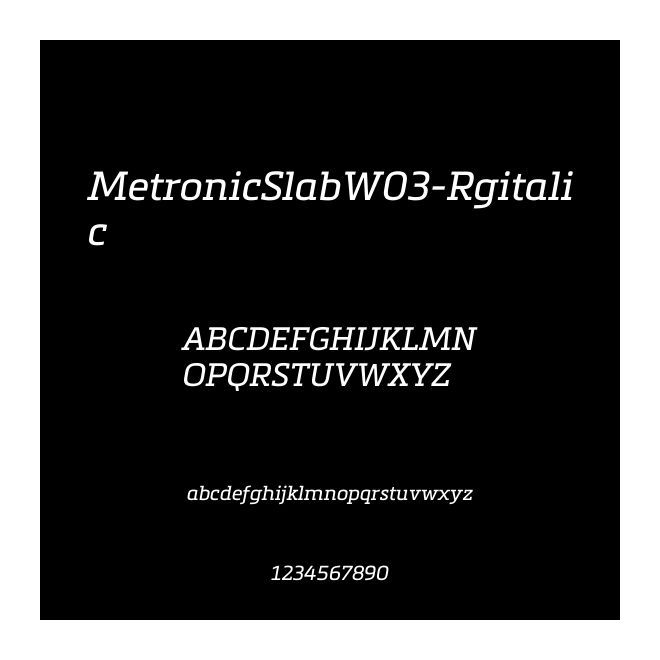 MetronicSlabW03-Rgitalic