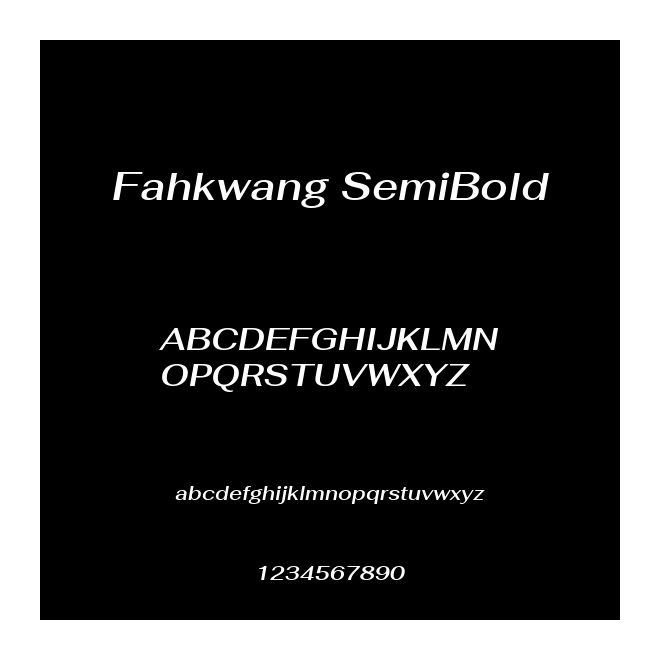 Fahkwang SemiBold