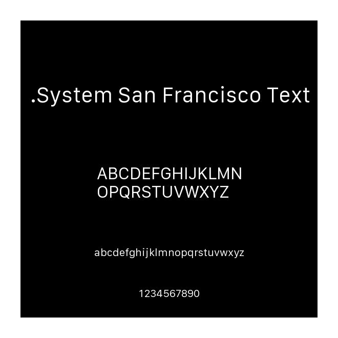.System San Francisco Text