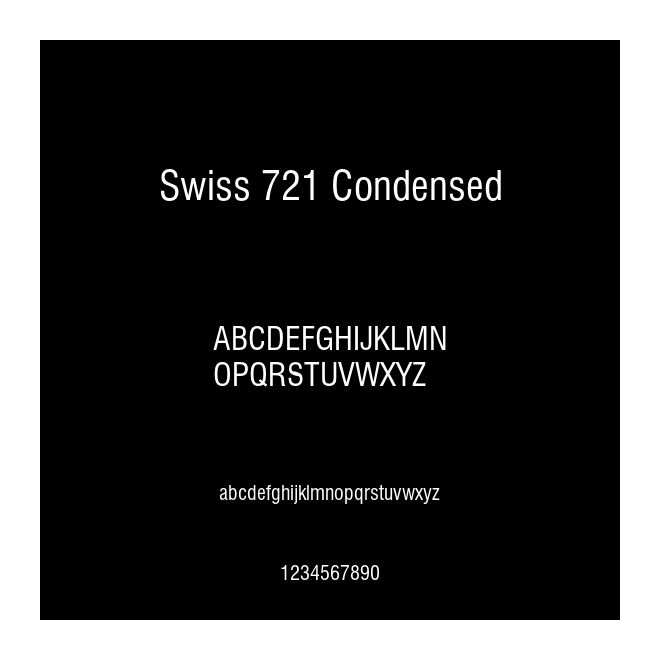 Swiss 721 Condensed