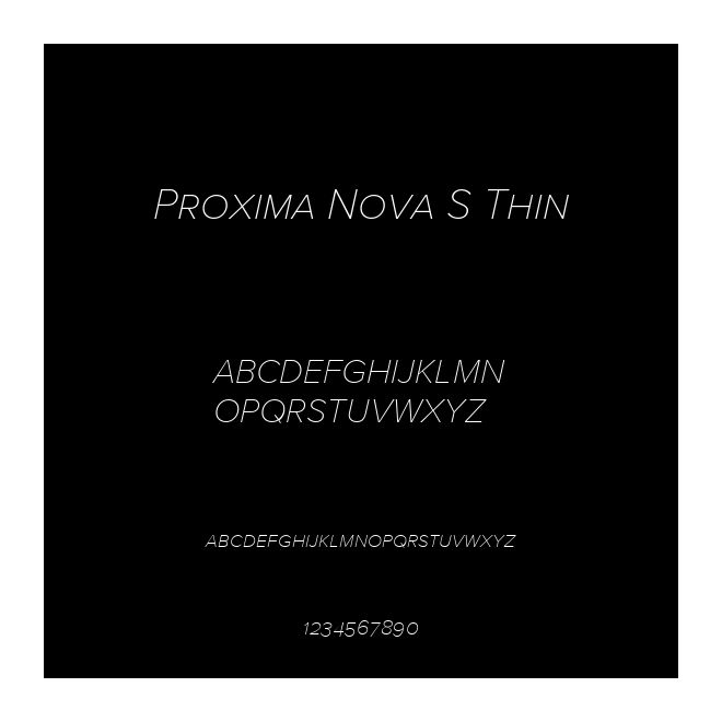 Proxima Nova S Thin