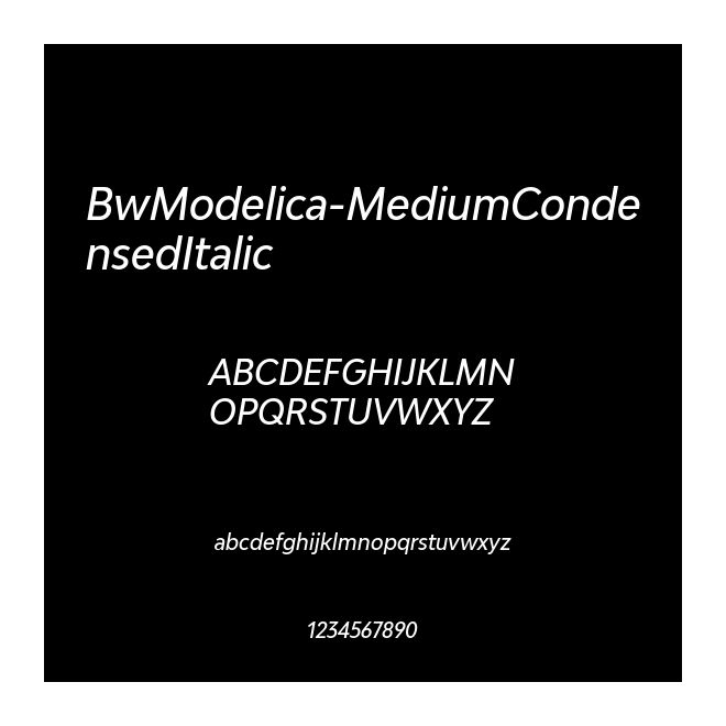 BwModelica-MediumCondensedItalic