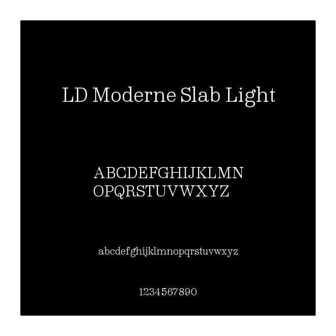 LD Moderne Slab Light