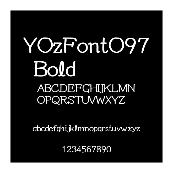 YOzFontO97 Bold