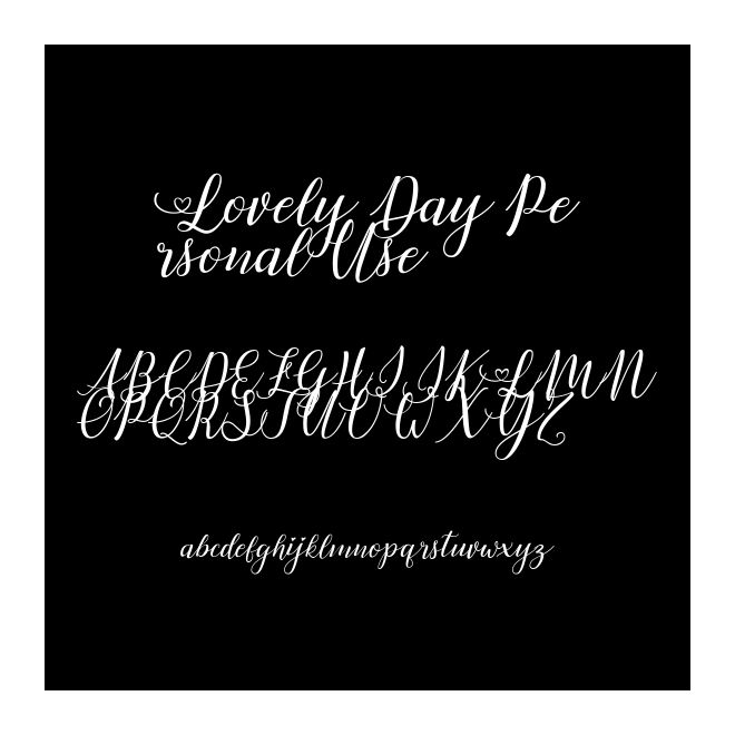 Lovely Day Personal Use