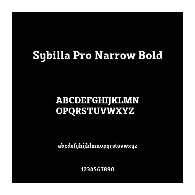Sybilla Pro Narrow Bold