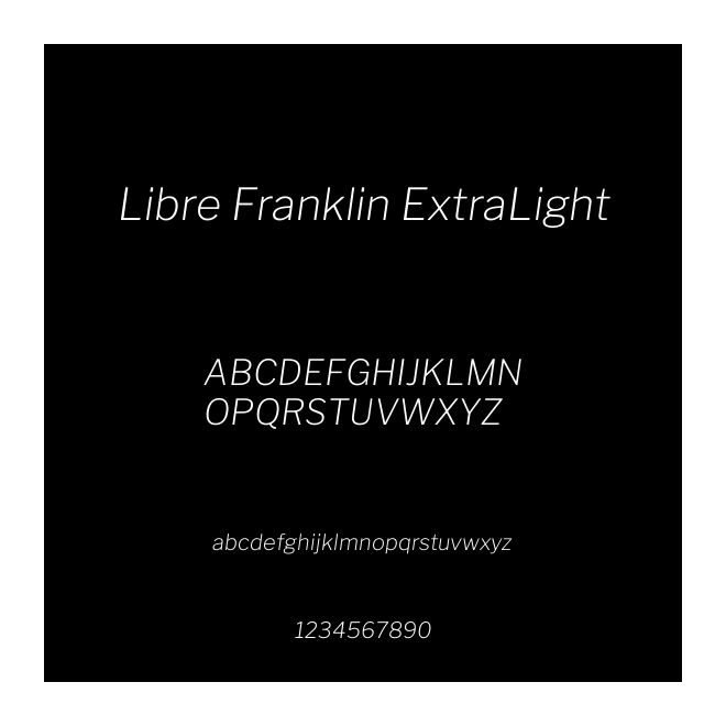 Libre Franklin ExtraLight
