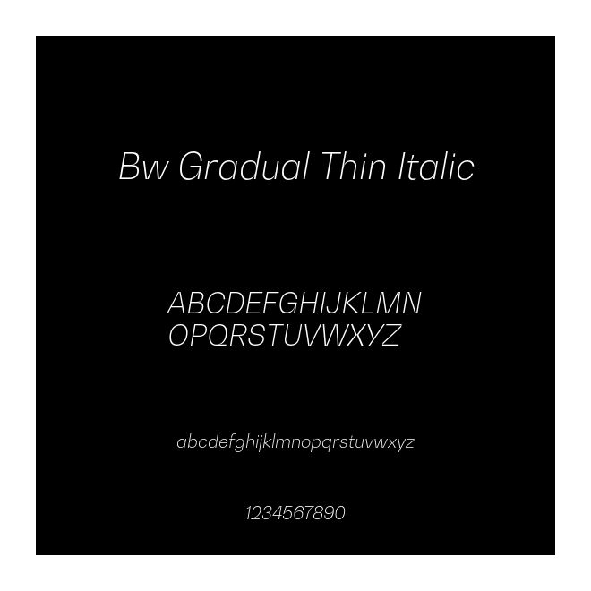 Bw Gradual Thin Italic