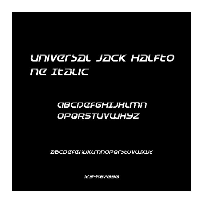 Universal Jack Halftone Italic