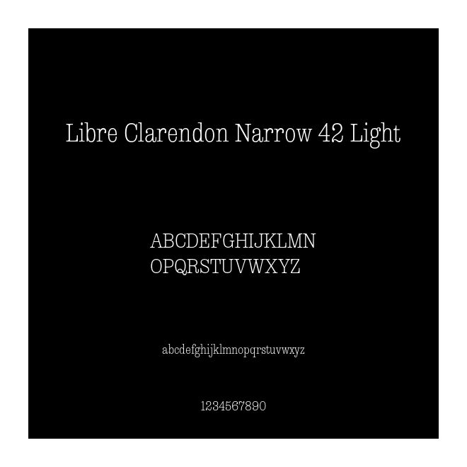 Libre Clarendon Narrow 42 Light