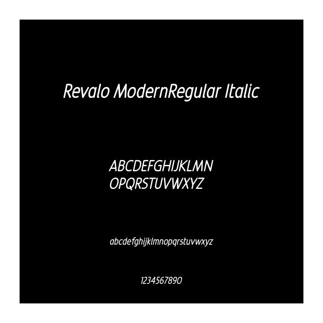 Revalo ModernRegular Italic