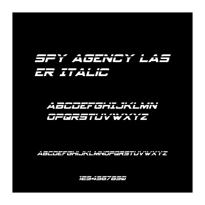 Spy Agency Laser Italic