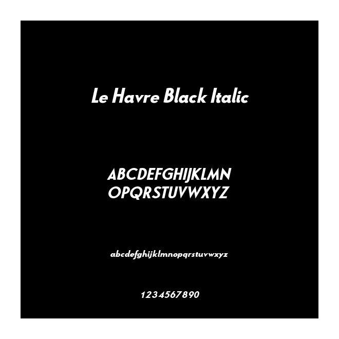 Le Havre Black Italic