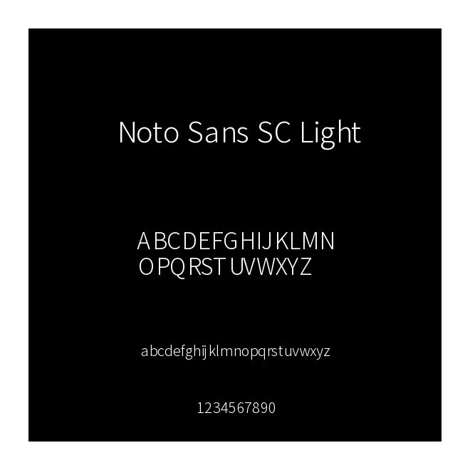 Noto Sans SC Light
