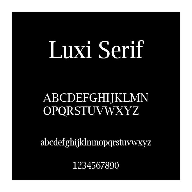 Luxi Serif