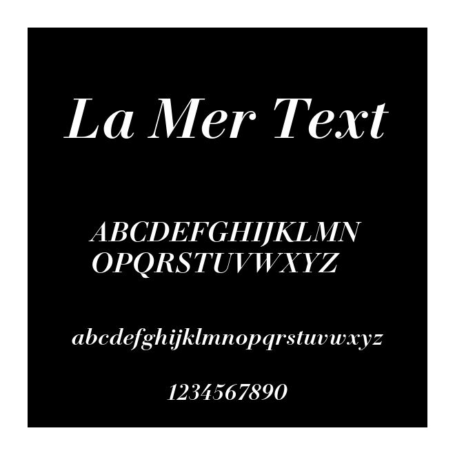 La Mer Text