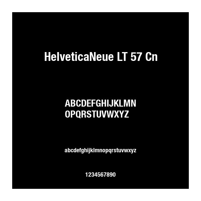 HelveticaNeue LT 57 Cn