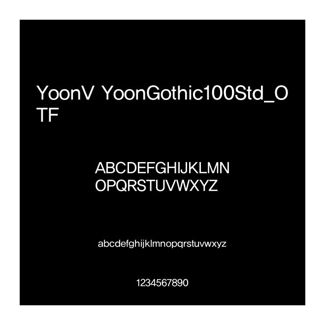 YoonV YoonGothic100Std_OTF