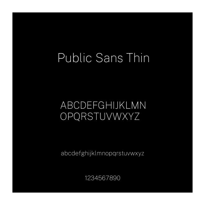 Public Sans Thin