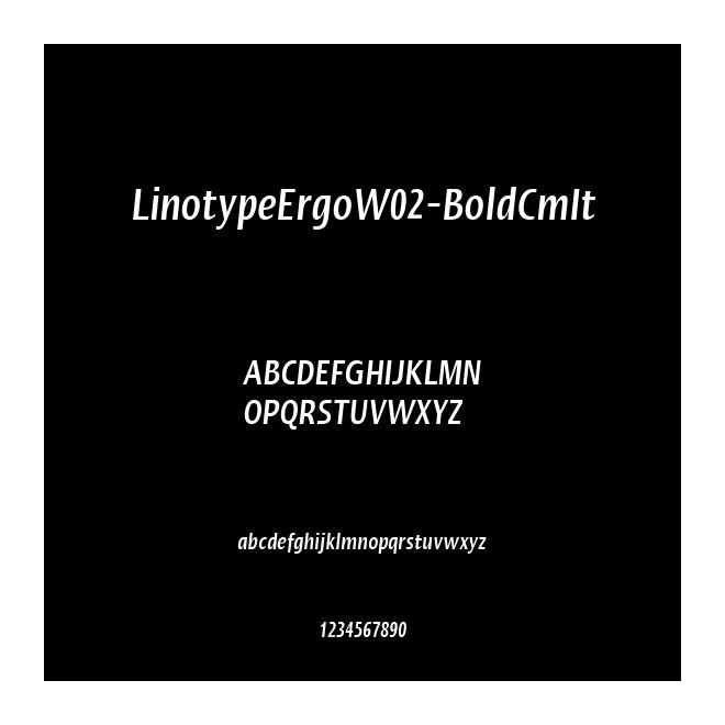 LinotypeErgoW02-BoldCmIt