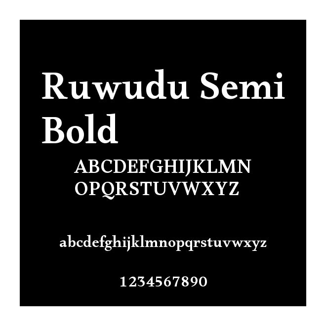 Ruwudu SemiBold