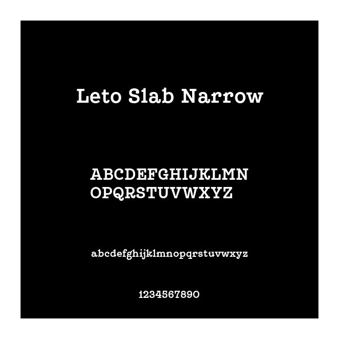 Leto Slab Narrow