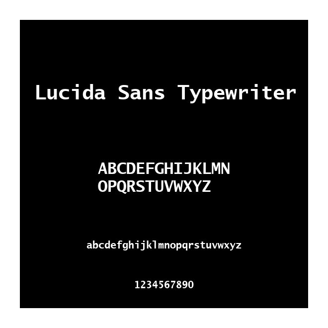 Lucida Sans Typewriter