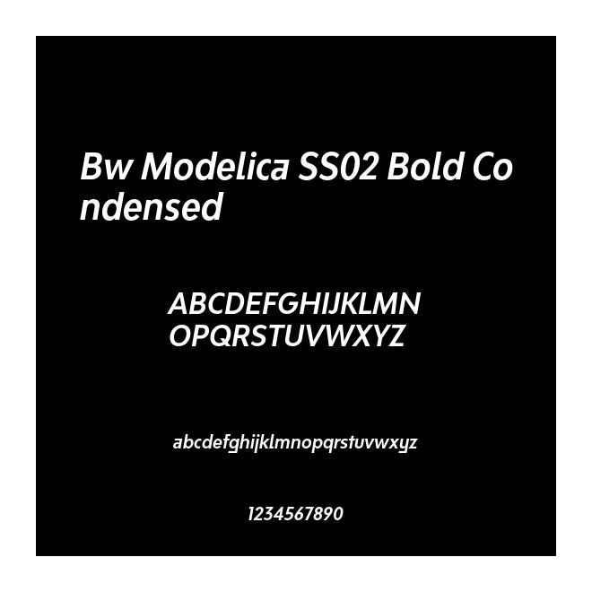 Bw Modelica SS02 Bold Condensed