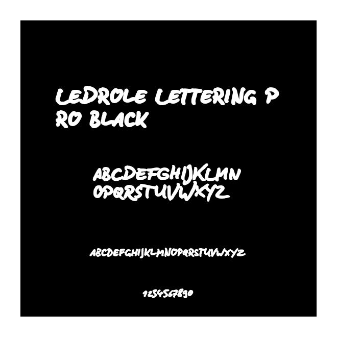 LeDrole Lettering Pro Black