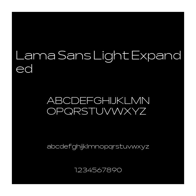 Lama Sans Light Expanded