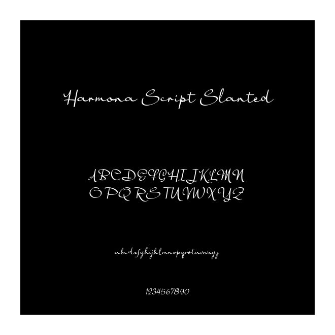 Harmona Script Slanted