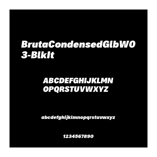 BrutaCondensedGlbW03-BlkIt