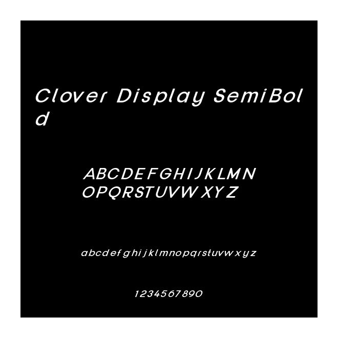 Clover Display SemiBold