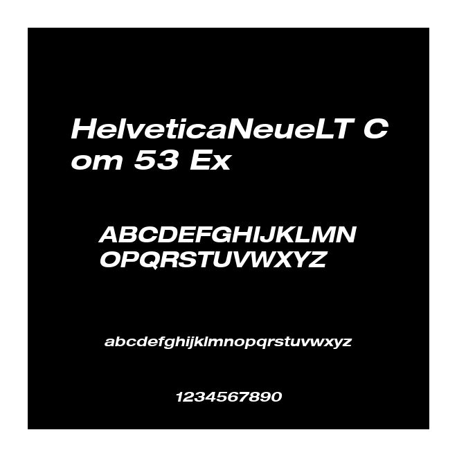 HelveticaNeueLT Com 53 Ex