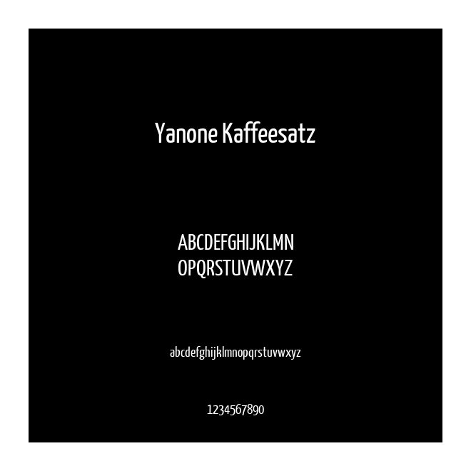 Yanone Kaffeesatz