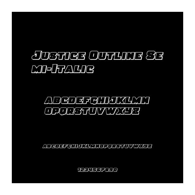 Justice Outline Semi-Italic