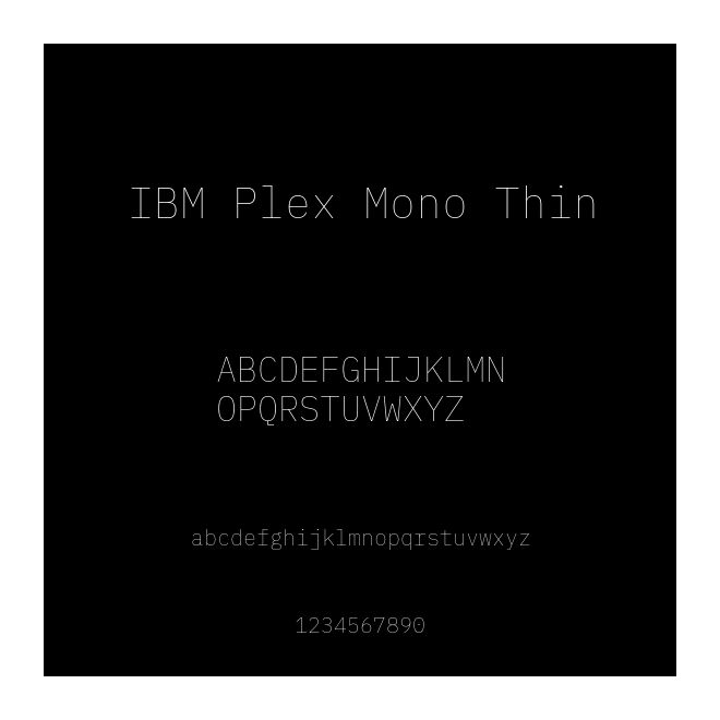 IBM Plex Mono Thin