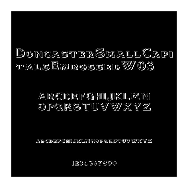 DoncasterSmallCapitalsEmbossedW03