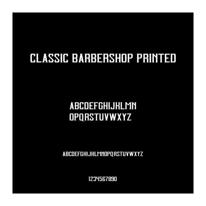 Classic Barbershop Printed