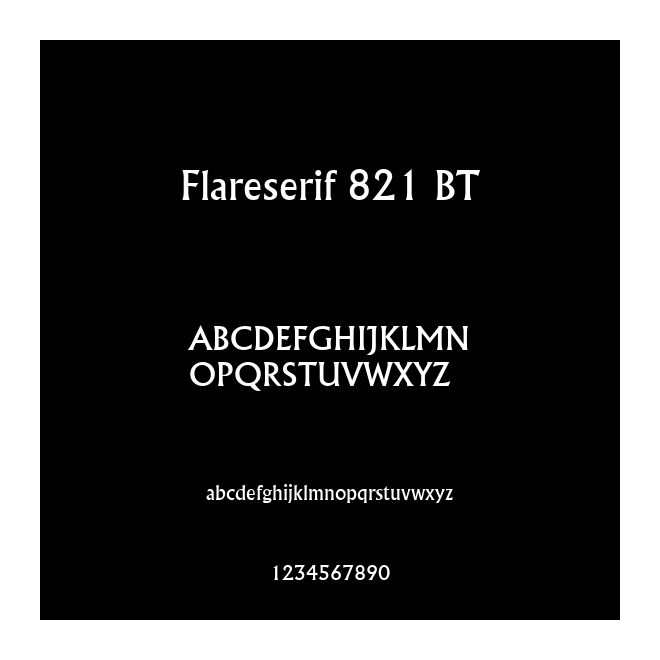 Flareserif 821 BT