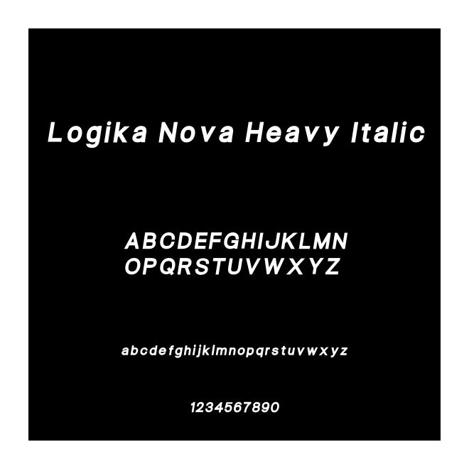 Logika Nova Heavy Italic